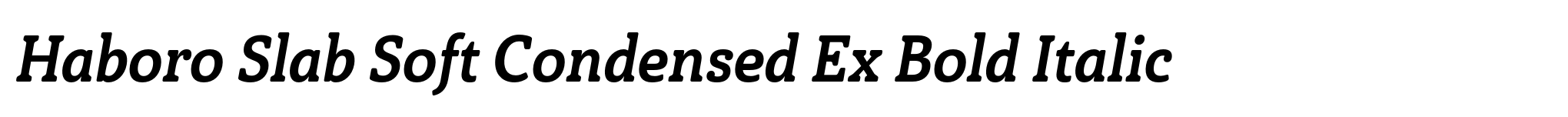 Haboro Slab Soft Condensed Ex Bold Italic image